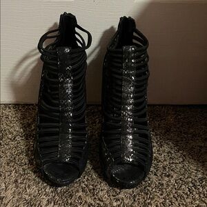 BCBGeneration Black Heels with Silver Details